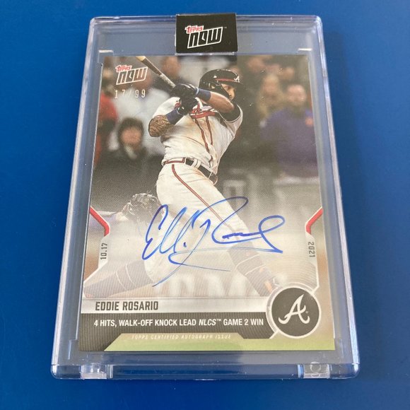 Topps Other - Topps Now, Eddie Rosario Baseball Card, Autographed, 17/99, 982A